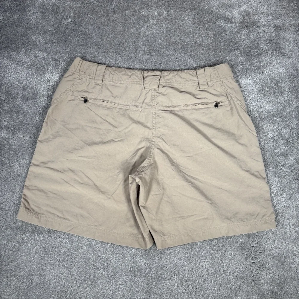 LL Bean Cargo‎ Shorts Womens 10 Beige Nylon Utility Hiking Outdoors Fishing